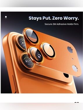 iPhone 17 Pro Camera Lens Protector orange